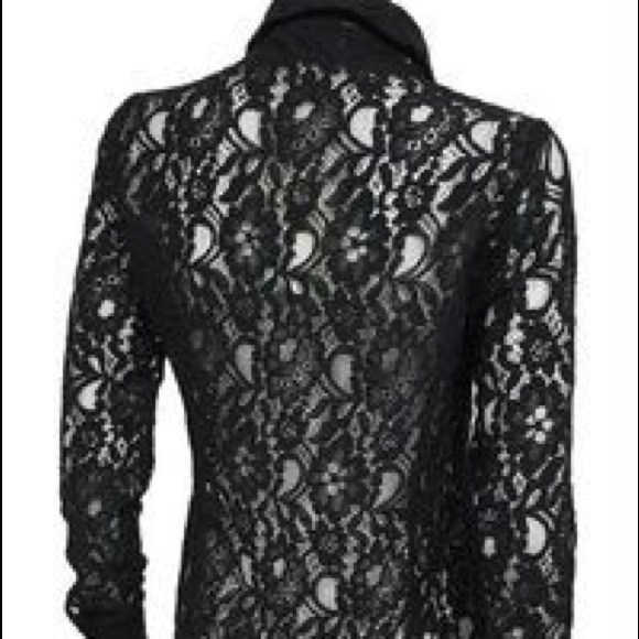 Olive & Oak Lace Button Down - Picture 3 of 4